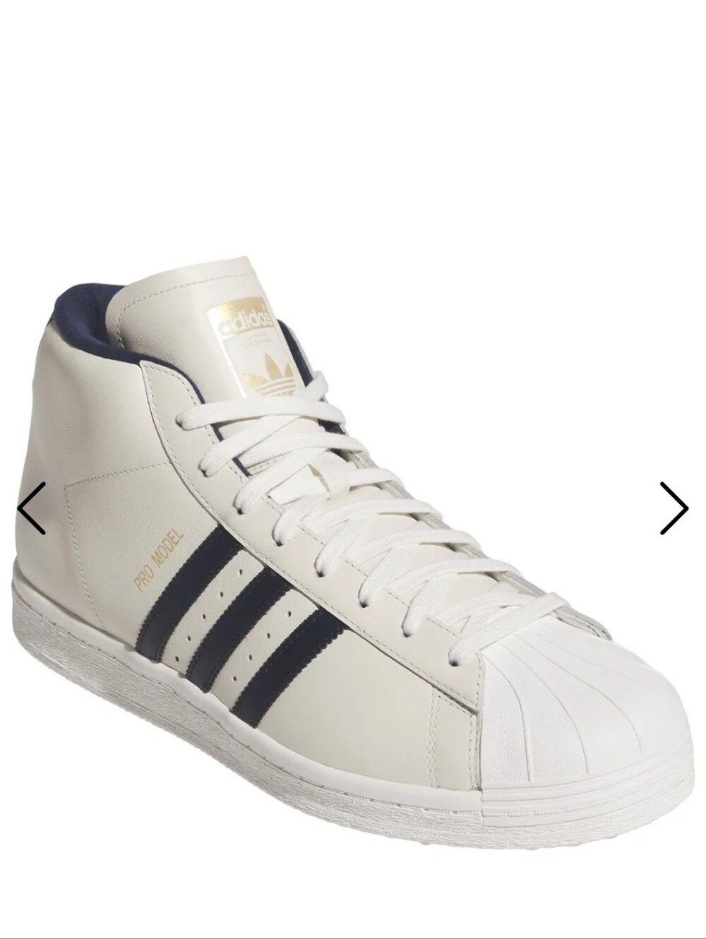 adidas White Mid-Top Sneakers with Black Stripes